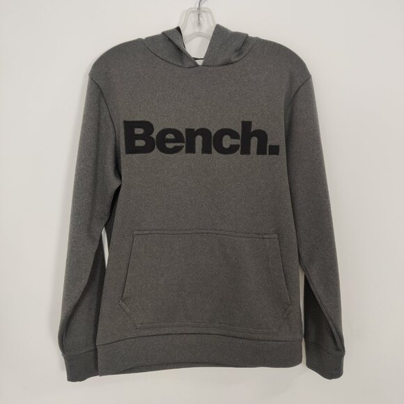 Bench Men's Hoodie Size S Gray Embroidered Logo Activewear Sportive Athleisure - Picture 1 of 7